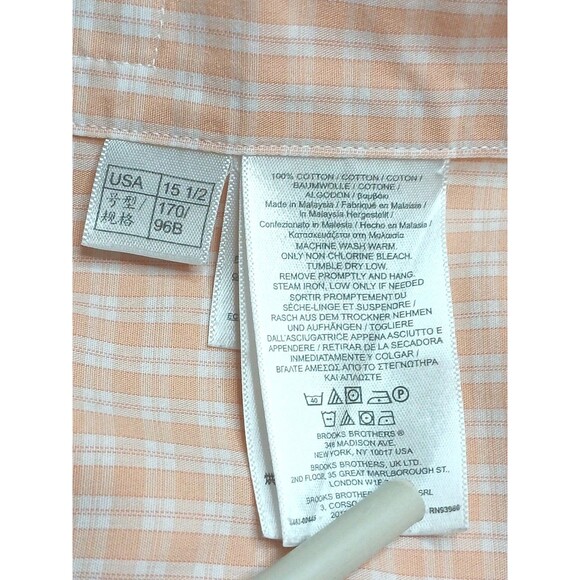 Brooks Brothers Mens Shirt Sz 15.5-33 Regent No Iron Button Down Checked $109 - Picture 11 of 14